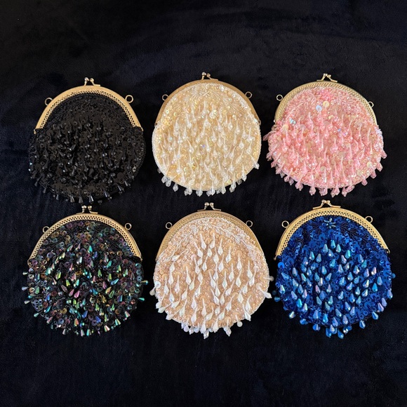 Vintage Beaded Sequins Formal Evening Cocktail Clutch - Picture 6 of 6